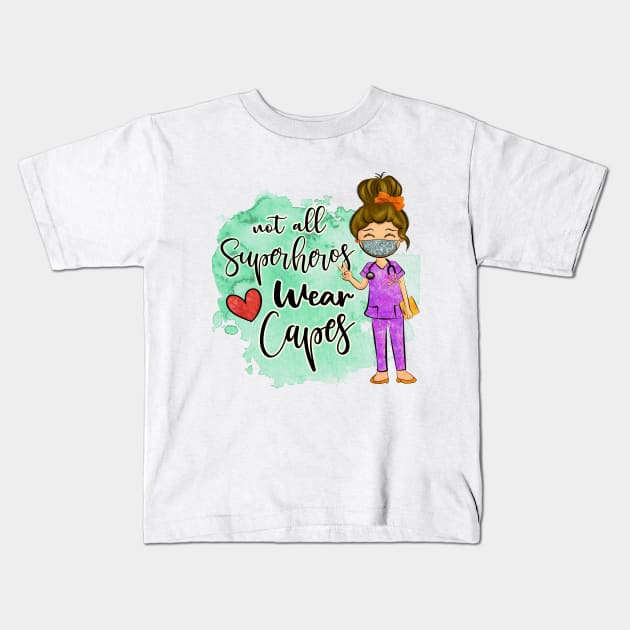 Not All Superheros Wear Capes Kids T-Shirt by koolteas